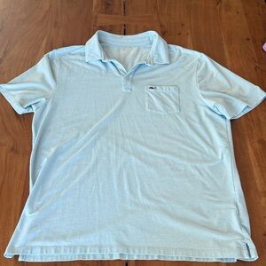 Vineyard Vines Light Blue Men's Polo with Chest Pocket